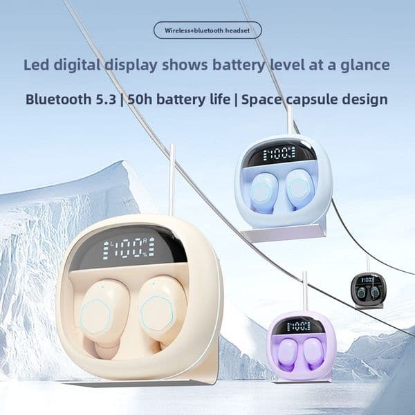 New M41 Bluetooth headset true wireless in-ear 5.3 transparent smart digital display headset noise reduction long battery life
