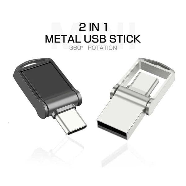 JASTER TYPE-C USB Flash Drives 64GB OTG High Speed Pen Drive 32GB 2 in 1 Mini Memory Stick Real Capacity Pendrive GiftM251202