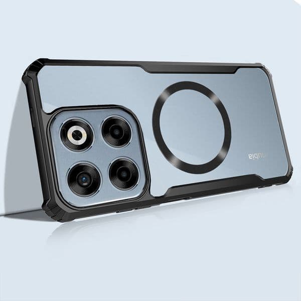 For Nubia V70 Max,V70 Vita Blade V70 V50 V40 Design 5G ZTE Axon 70 Phone Case Magnetic High-permeability Four-corner Drop-resistant Protective Acrylic Cover