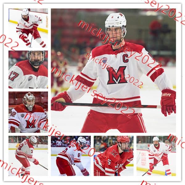 Reilly Smith MiamiRedHawks Hockey Jersey Joe Cassetti Matthew Barbolini Artur Turansky Blake Mesenburg Dylan Moulton Ryan Savage Custom Stitched Jerseys