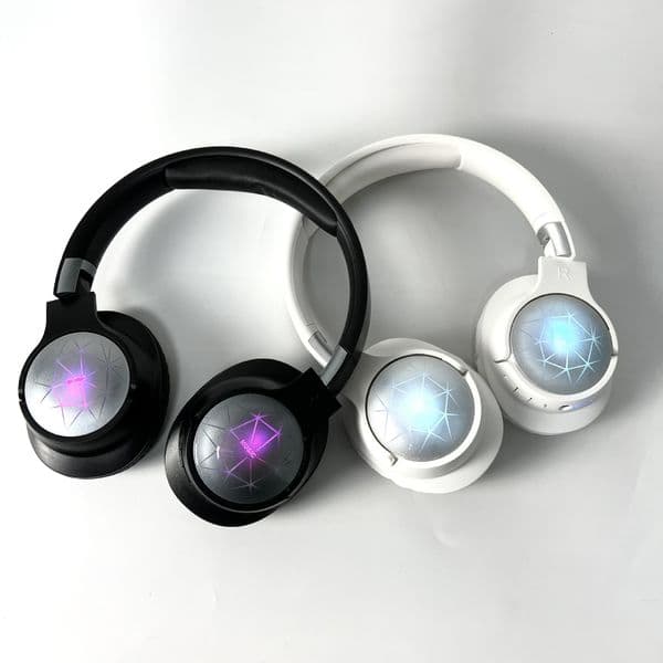 Luminous Bluetooth Headphones Foldable Rotating LED Headphones Slow Flashing Night Light earphones for men and women free shipping