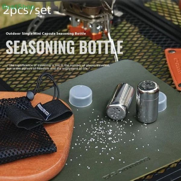 2Pcs Stainless Steel Mini Pepper Shaker Salt Creative Spice Spreader Jars Kitchen Seasoning Tools For Outdoor 251129BANJIA