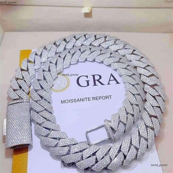 necklaces designer jewelry necklace cuban k chain Pendant Necklaces Iced Out Pass Dia Tester Sterg Sier Necklace Vvs Moissanite chains for men b6 CZ