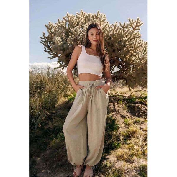Spring Summer European And American Women's Fashion Casual High Waist Drawstring Solid Color Jogger Pants For Women B1