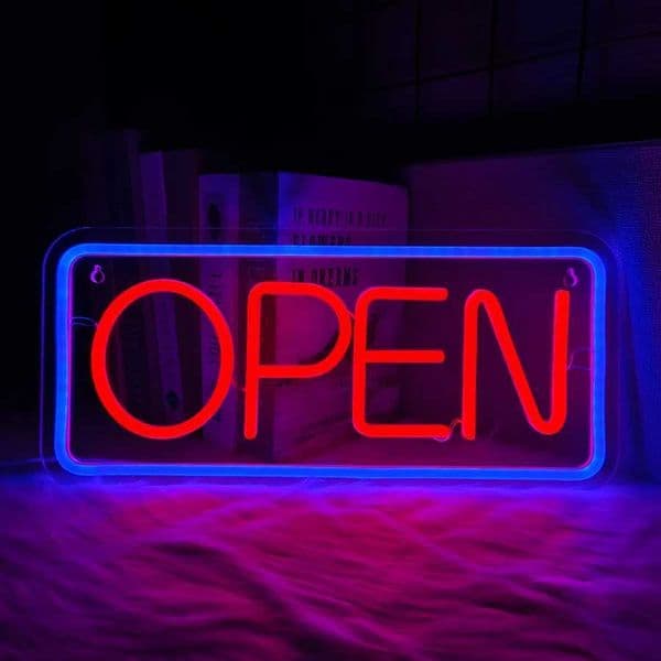 Open Neon Sign Large Business Lamp Powered By Usb Used For Decor At The Entrance Of Coffee Shop Bar Restaurant And Salon H251201