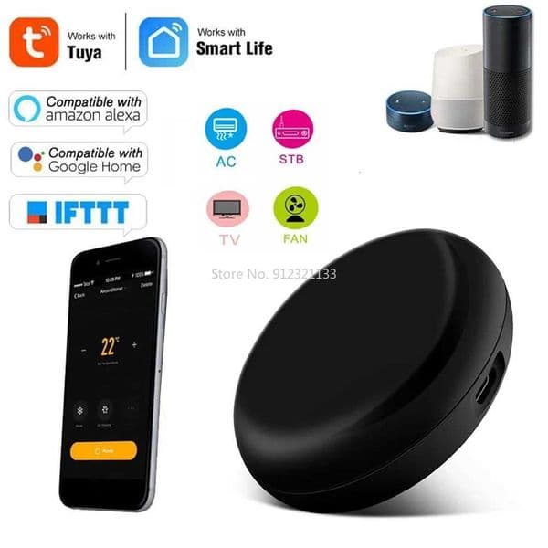 Tuya WiFi Smart Universal IR Remote DIY Smart Home Control System for TV DVD AUD AC Air Conditioner Works with Alexa Google Home X251203