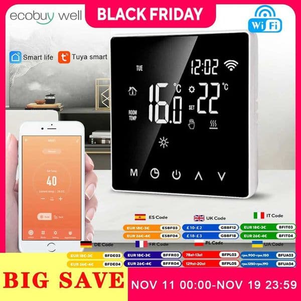 Tuya Smart Wifi Thermostat For Underfloor Heating Wifi Heating Thermostat Floor Heating Controller Temperature Controller Alexa X251203