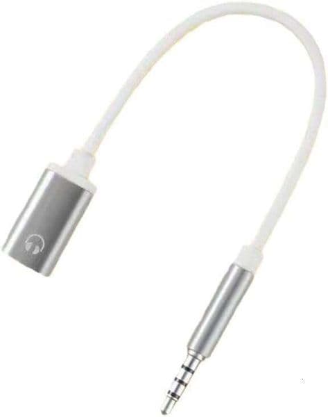 White Male TypeC Female Audio Cord 3.5mm Analog Cable c Adapter,Type-C Converter Earphone Adapter Compatible with MP3 Players aux to USB c,Smartphone Headphone