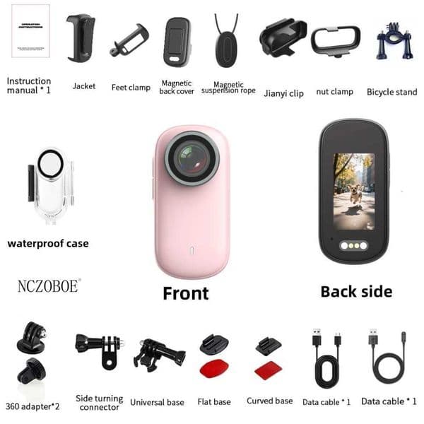 NCZOBOE 4K WiFi Thumb Sports Camera Motorcycle Bike Waterproof DV Cycling Recorder Magnetic Attraction Outdoor Portable Small Y251203