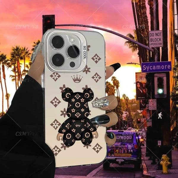 Flower Bear Cool Tough Phone Cases For iPhone 16 15 14 13 12 11 X XR XS 7 8 Plus Pro Max iPhone13 Mini ProMax Mobile case Covers Z251203