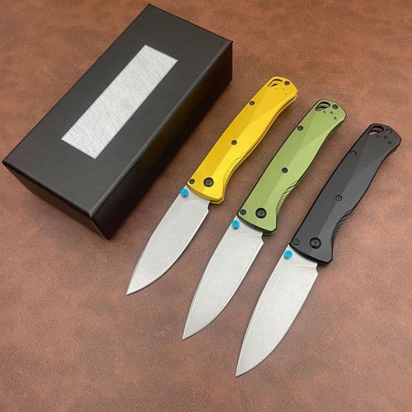 3Models 535BK-07 Bugout AXIS Folding Knife 3.15 knives S90V DLC Plain Blade, Aluminum Handles