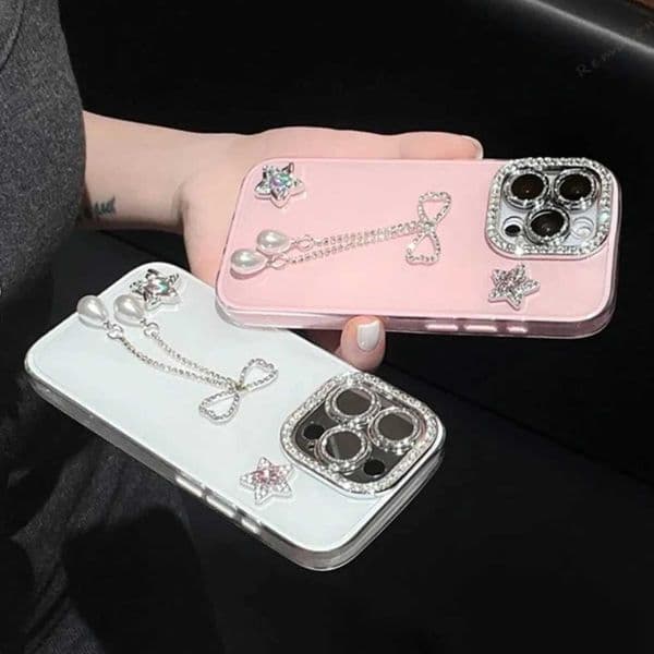 Bling Glitter Butterfly Phone Case For iPhone 16 15 14 13 12 11 Pro Max Plus Silicone Diamond Protector Shockproof Cover M251203