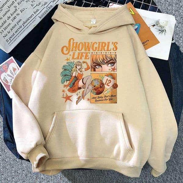 Designer The Life Of A Showgirl Hoodie Fashion Women Harajuku Aesthetic Ts12 Hoodies Unisex Autumn Winter Vintage Pullovers Sweatshirts S260511