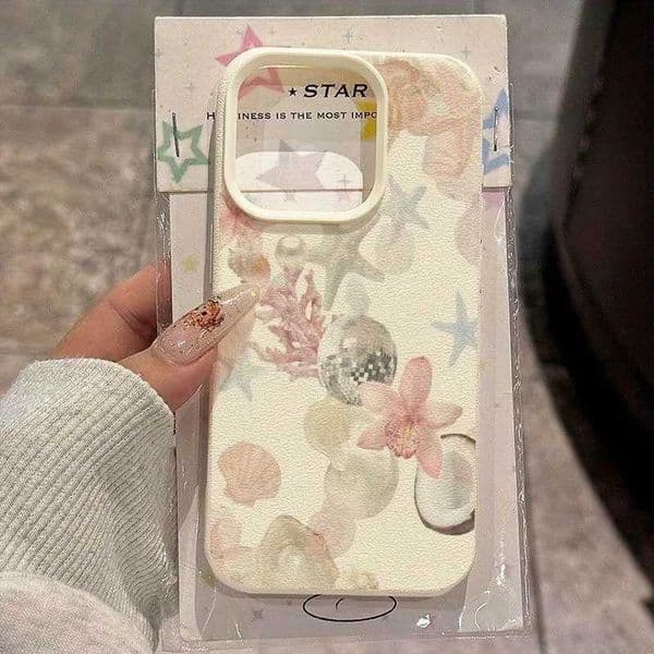 An Ocean-Themed Printed Lychee-Pattern Phone Case Suitable for iPhone 17 16 15 Plus Pro Max Series Phones Can Be Used as a Gift M251203
