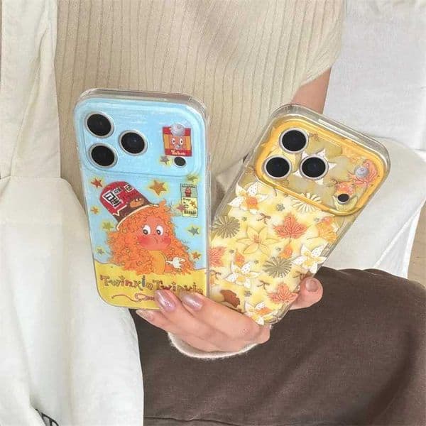 Fashion Cute Flower Cute Star Girls Phone Case For iPhone 17 Pro 15 16 14 Pro Max Cover Korean Shockproof Protective Cases For W M251203