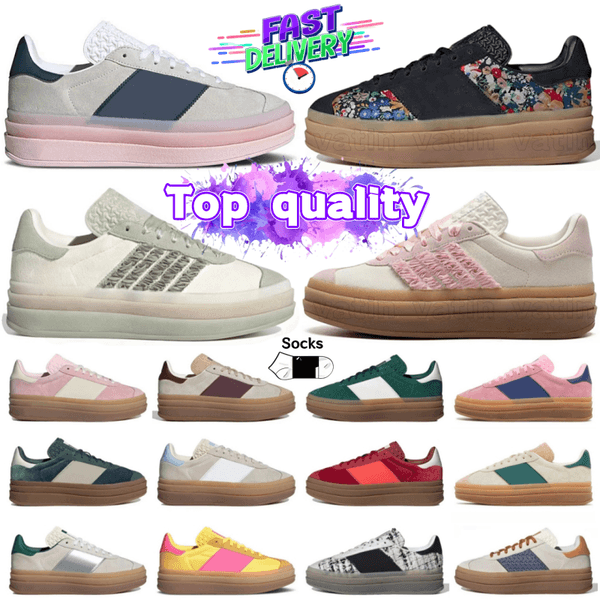 Jogging Walking Bold Platform Designer men women Casual Shoes Cream Collegiate Green Pink Gum White Black Womens Sports Trainers Indoor Plate-forme Sneakers