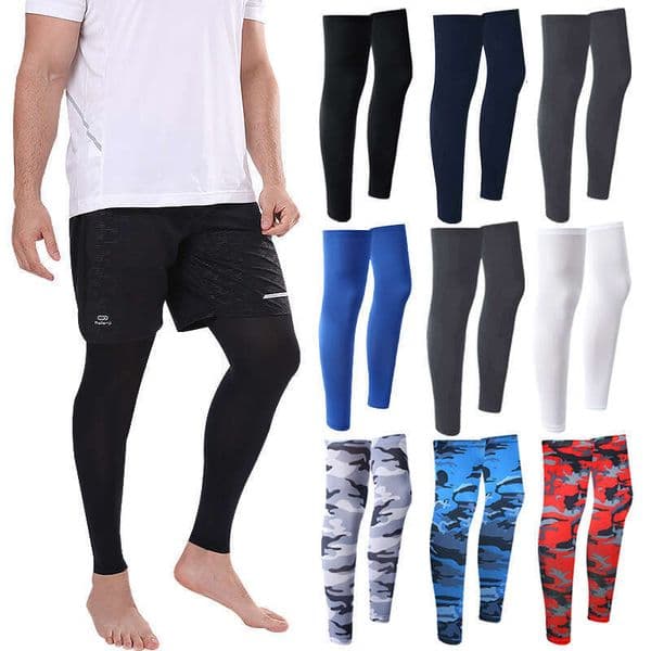 Summer Outdoor Cycling Sun Protection Basketball Sports Knee Pads Running Leg Warmers Cool Socks Foot Ice Silk Sleeves