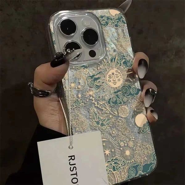 Fashion Retro The Sun Moon Starry Sky Phone Case For Samsung Galaxy S25 S24 S23 S22 S21 Ultra S20 FE A55 A54 A53 A35 A34 Cover Z251203