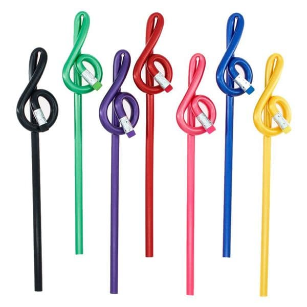 New Music Treble Pencil Musical Note Pencils Plastic Clef Pencil School Office Musician Gift Random Color