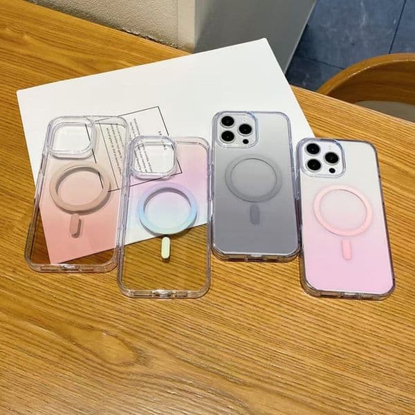 Dopamine Gradient Color Phone Case For Iphone 17 16 15 14 13 Pro 12 Max Plus 16Pro Magnetic 17Promax Phone Case 15Promax Translucent 15Pro Cover 14Promax 12Pro Shell