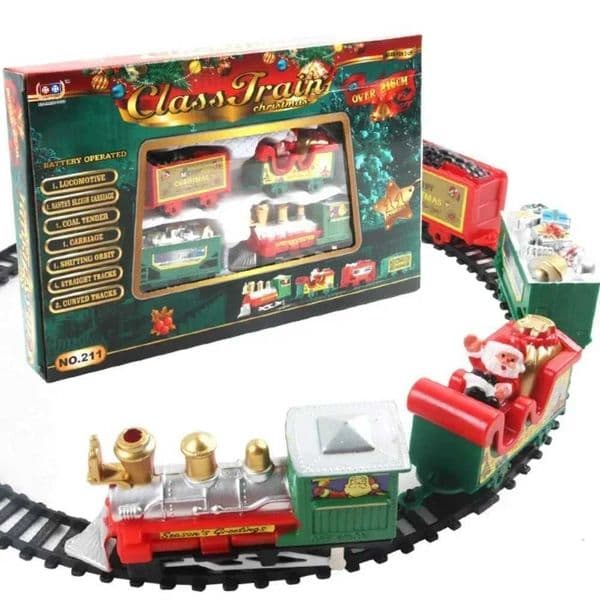 Christmas /Electric Train Toy Set Xmas Tree Decoration Train Track DIY Railway Tracks Educational Toys for Kids Party Xmas Gifts Y251204