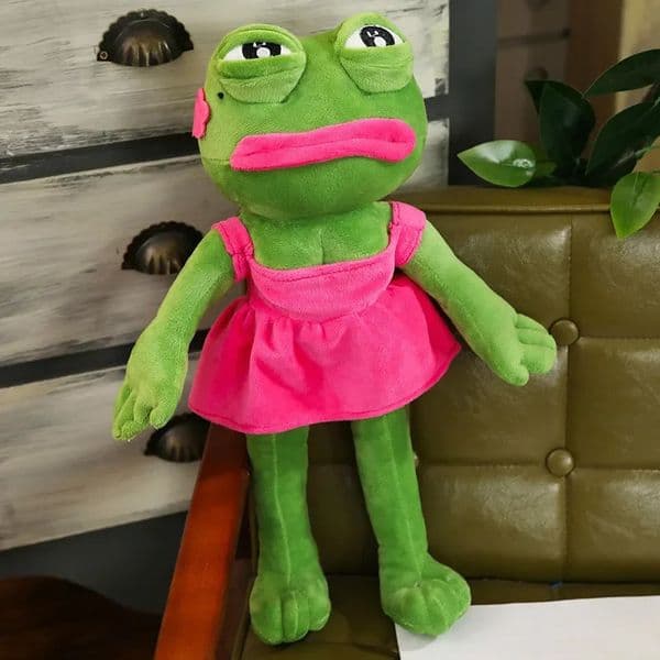 45cm Magic Expression Sad Frog Plush Toy Soft Stuffed Pillow Pepe The Animal Doll Girls Boys Birthday GIfts Toys 251204