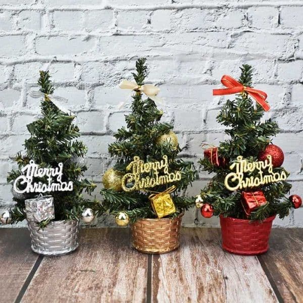 1Mini Christmas Tree Ornament for Mall Window He Christmas Party Desktop Decoration Christmas Gift H251204