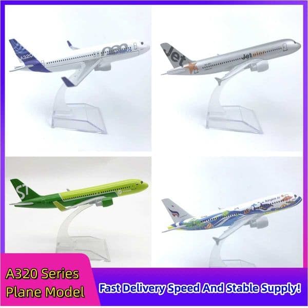 Metal Scale Aircraft 16cm Airbus A320 Airplane Model Plane 320 Series Replica Diecast Scale Miniature Plane Kid Toy Gift L260509HMN2