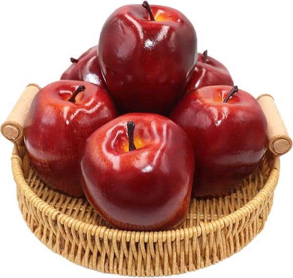 6PCS Artificial Apples Lifelike Fruit Realistic Decoration Party Festival Wedding Kitchen Home Decorative Pography 251204
