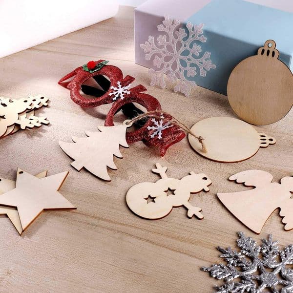 Wooden Christmas Tree Ornaments New Christmas Decorations Scene-Setting Hanging Decorations
