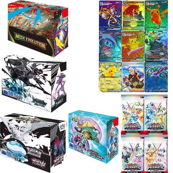 New Card 360Pcs - EVOLUTION Black Bolt White Flare Prismatic English Booster Battle Cards Gift L251204K9D2
