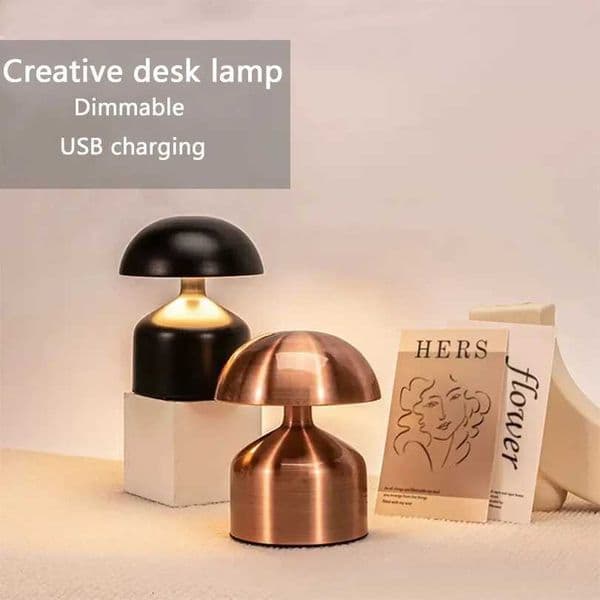 LED Table Lamps USB Rechargeable Touch Dimming Night Light 3 Color Cordless Atmosphere Bedroom Bedside Reading Lamps Decor Light Z251205