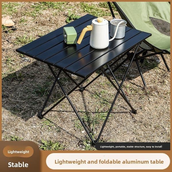 Outdoor Folding Mini Portable Camping Hiking BBQ Lightweight Aluminum Alloy Egg Roll Table Custom Wholesale