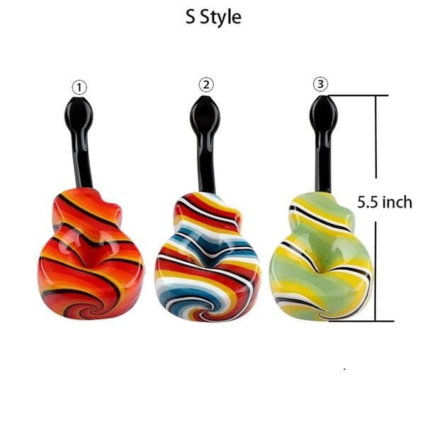 Beracky 20 Styles Mini Glass Pipes Hand-blown colorful Handcrafted Pipes Unique Design windmill Lollipop Glass Spoon Pipes