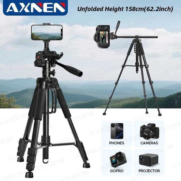 Phone Travel Self Professional Tripod Aluminum 62158CM Adjustable Height 360 Ball Head Quick Release for Camera DSLR Projector M251205