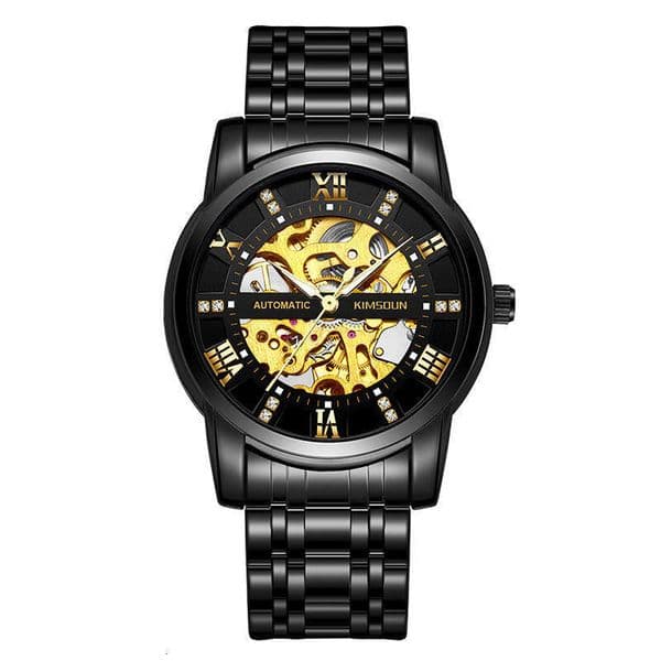 Fashion Double-Sided Hollow Automatic Mechanical Men's Watch Waterproof Business Wristwatch