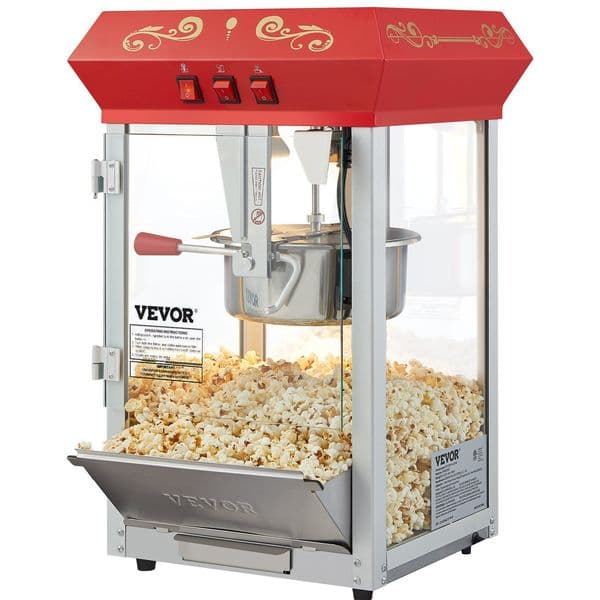 Wholesale Opcorn Popper Machine 8 Oz Countertop Popcorn Maker 850W 48 Cups Red