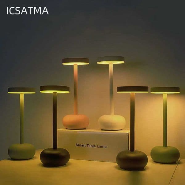 LED Creative Desk Lamp 3-color Touch Charging Night Light USB Ambient Table Lamp Suitable for Restaurant Bar Hotel Bedroom Z251205