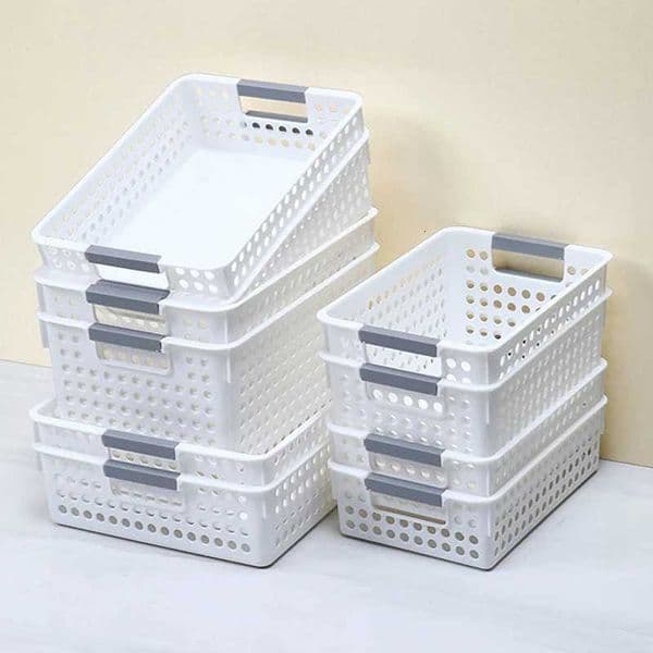 Household Hollow Out Storage Basket For Miscellaneous Toys And Desktop Minimalist Plastic Storage Basket H251205