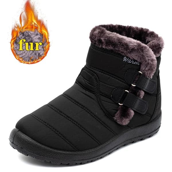 Snow Boots Warm Fur Women Ankel Boots Plus Size Causal Flat Winter Women Shoes Antislip Fashion Women Boots Waterproof Shoes 251204