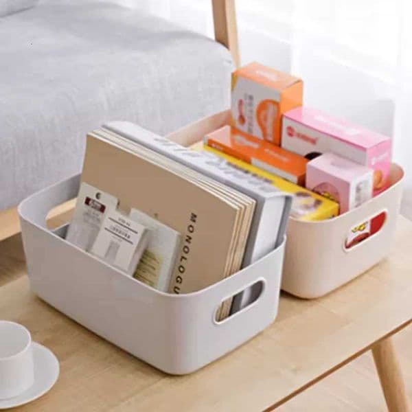 Plastic Portable Storage Box Mtifunctional Desktop Miscellaneous Storage Box Suitable for Living Ro Kitchen Bedro H251205