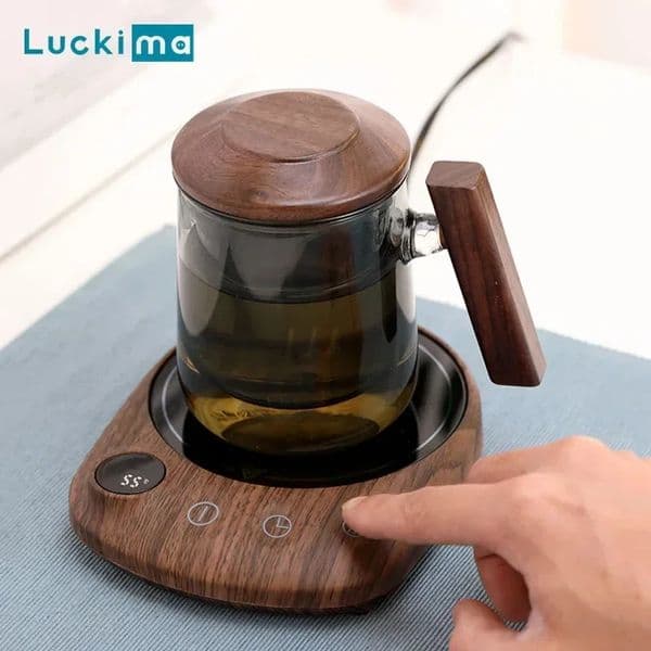 Electric Beverage Heating Plate 200W Smart Milk Tea Coffee Cup Mug Warmer for Desk 5 Temperatures with Timer Automatic Shut Off 251128