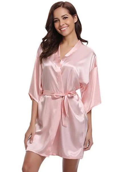 RB032 Silk Kimono Robe Bathrobe Women Silk Bridesmaid Robes Sexy Navy Blue Robes Satin Robe Ladies Dressing Gowns 251202BJ