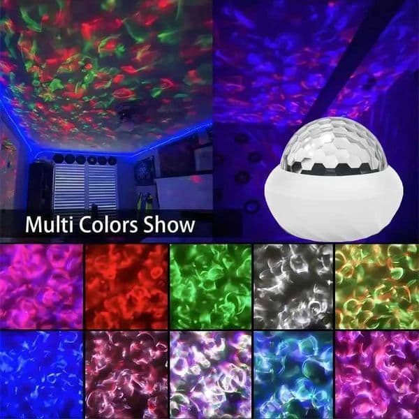 LED Galaxy Projector Lamp 360 Auto Rotating Ball Atmosphere Night Lights Remote Control USB Northern Light for Room Party Decor X251205