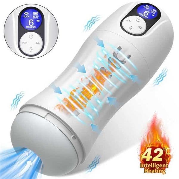 Automatic Sucking Male Masturbator Vibration Sucker Hands Free Pocket Pussy Vibrator Realistic Textured Blowjob Sex Toys for Men