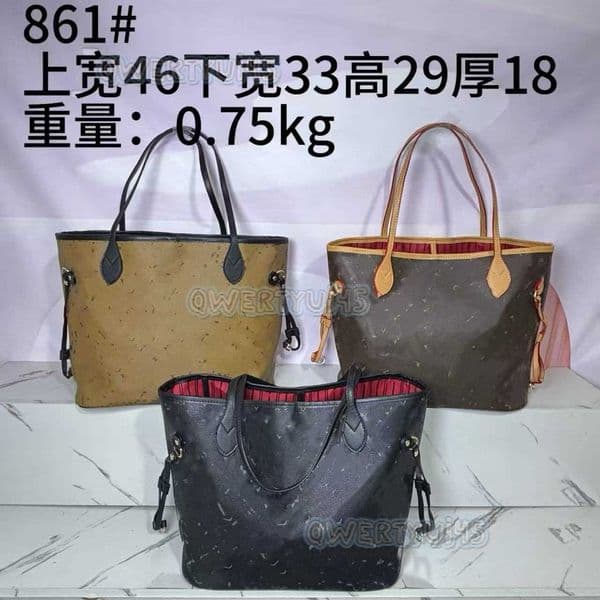 Large Capacity Womens Bag Fashion Versatile Classic Print Tote Bag Trendy H251205