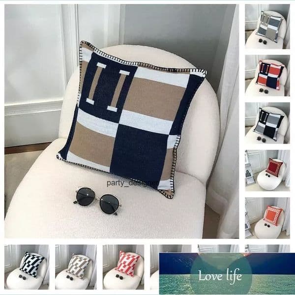 fashion cushion/decorative pillow new designer cushion pillowcase letter print throw hermes h cushions pillows ers home textiles P3EK