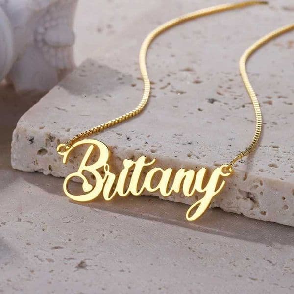 Personalized Box Chain Name Necklace Optional Font Fashion Custom Nameplate Necklace Stainless Steel Women Clavicle Jewelry W250528 W251206