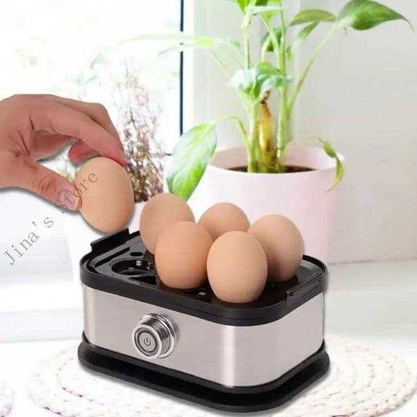 Electric Eggs Cooker Automatic Rapid Boiler 200W Stainless Steel Eggs Steamer with Warming Function Kitchen Accessory M251206