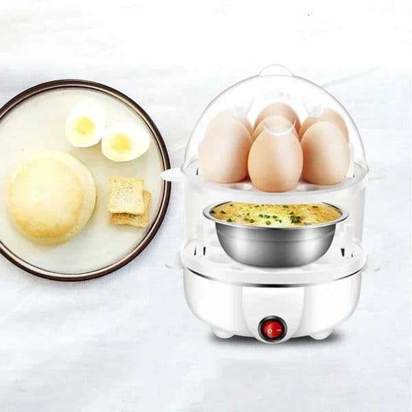 Desktop 220v Electric Egg Boiler Universal 7 Egg Boiler Steamer Fried Egg Cooking Tool Kitchen Utensils Breakfast Maker M251206